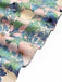 Hellblaues 50er Kleid mit Blumen und Kerbe