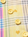 Hellgelbes 50er Kleid mit Eckiger Ausschnitt und Herz