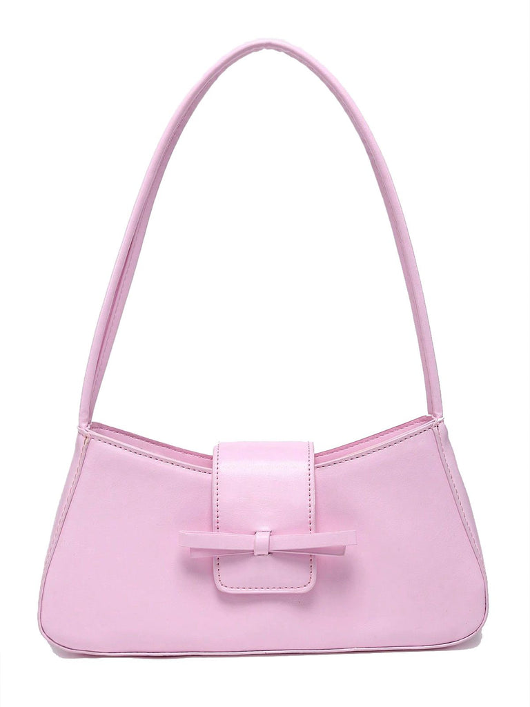 Vintage Leder Bogen Baguette Tasche