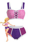 [Vorverkauf] Mehrfarbig 1950er Rapunzel Prinzessin Bikini Set
