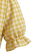 Mehrfarbig 1940er V-Ausschnitt Kariert Patchwork Swing Kleid