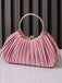 Plissiertes Ring-Handle Abendtasche