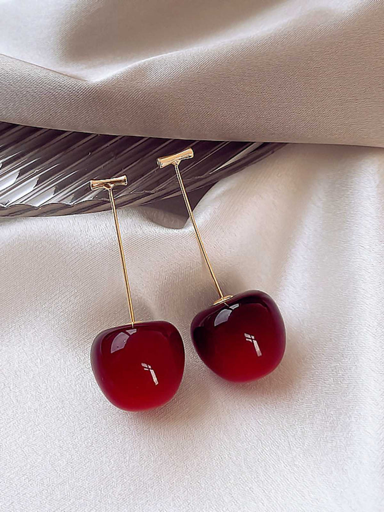 Rot Kirsche Tropfenohrringe