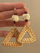 Vintage Pastoralstil Rattan Statement Ohrringe