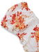 Orange 40er Kleid mit Puffärmel und Blumen