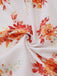 Orange 40er Kleid mit Puffärmel und Blumen