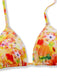 Orange 60er Netz-Bikini-Set & Cover-Up mit Neckholder und Blumen