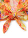 Orange 60er Netz-Bikini-Set & Cover-Up mit Neckholder und Blumen