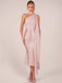 Orange & Rosa 30er Satin-Schal mit One-Shoulder