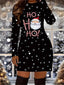 60er Weihnachts-Strickkleid mit Weihnachtsmannmotiv