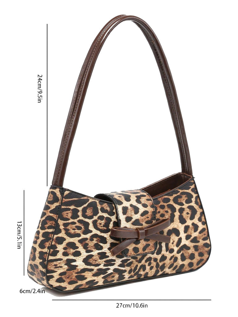 Vintage Leder Bogen Baguette Tasche