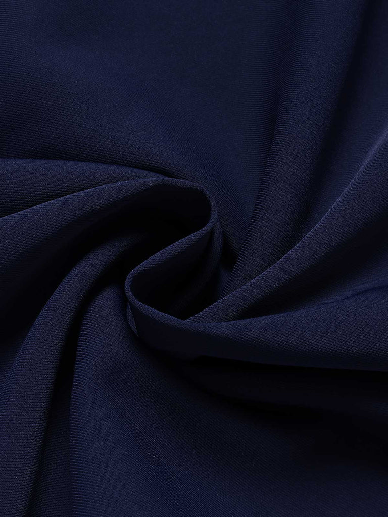 Blaues 60er Ärmelloses Bleistiftkleid mit Reverskragen