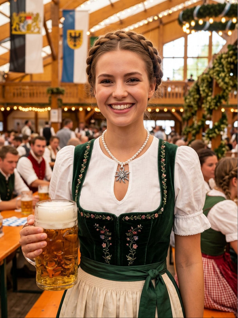Halskette mit Blumen und Anhänger