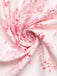 Rosa 40er Smockkleid mit Blumen und Rüschen
