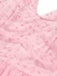 Rosa 50er Netzkleid mit Herzausschnitt und Polka-Dots