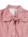 Rosa 50er Swingkleid mit Polka-Dots und Schleife