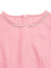 Rosa 60er Ärmelloses Kleid mit A-Linie und Perlen