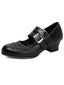 Spitze Pumps mit Kegelabsatz und Schnalle