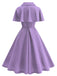 Lila 50er Kleid mit Reverskragen und A-Linie