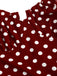 Rotes 30er Fischschwanzkleid mit Spaghettiträger und Polka-Dots