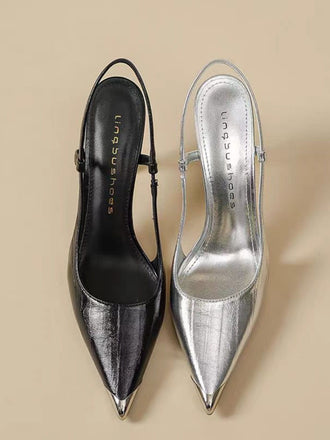 Pumps mit Spitz und Slingback