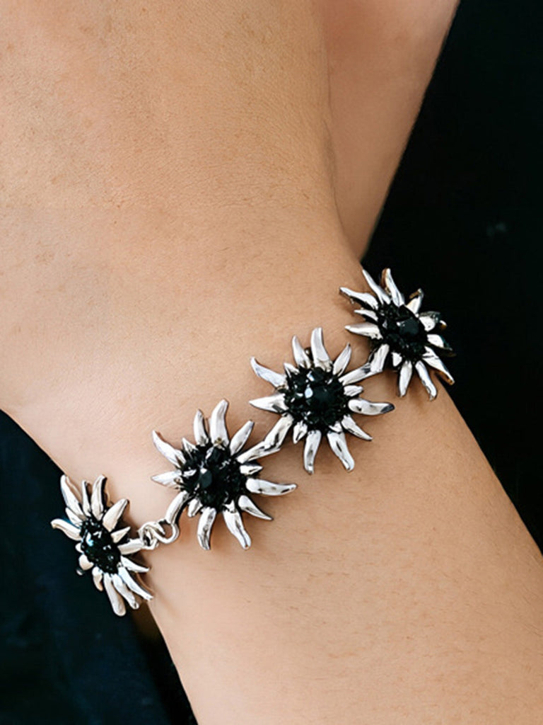 Vintage Armband mit Strass und Edelweiss