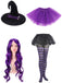 Lila Hexen-Kostüm Accessoire-Set
