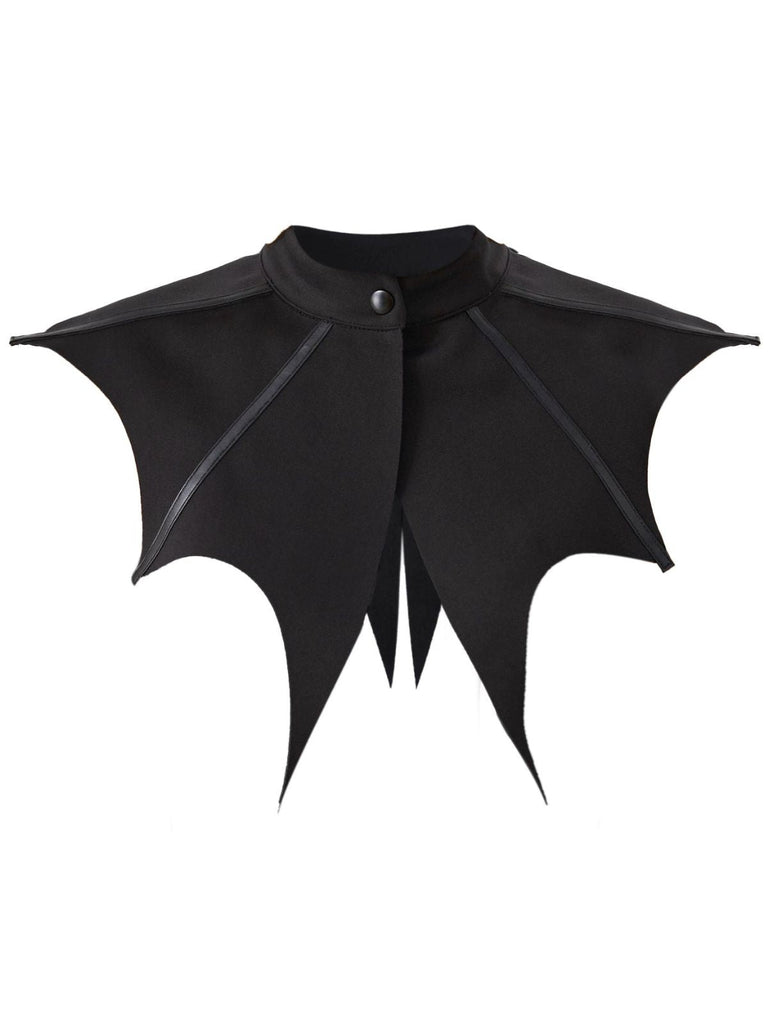Schwarzer Gothic Kragen mit Fledermausflügeln