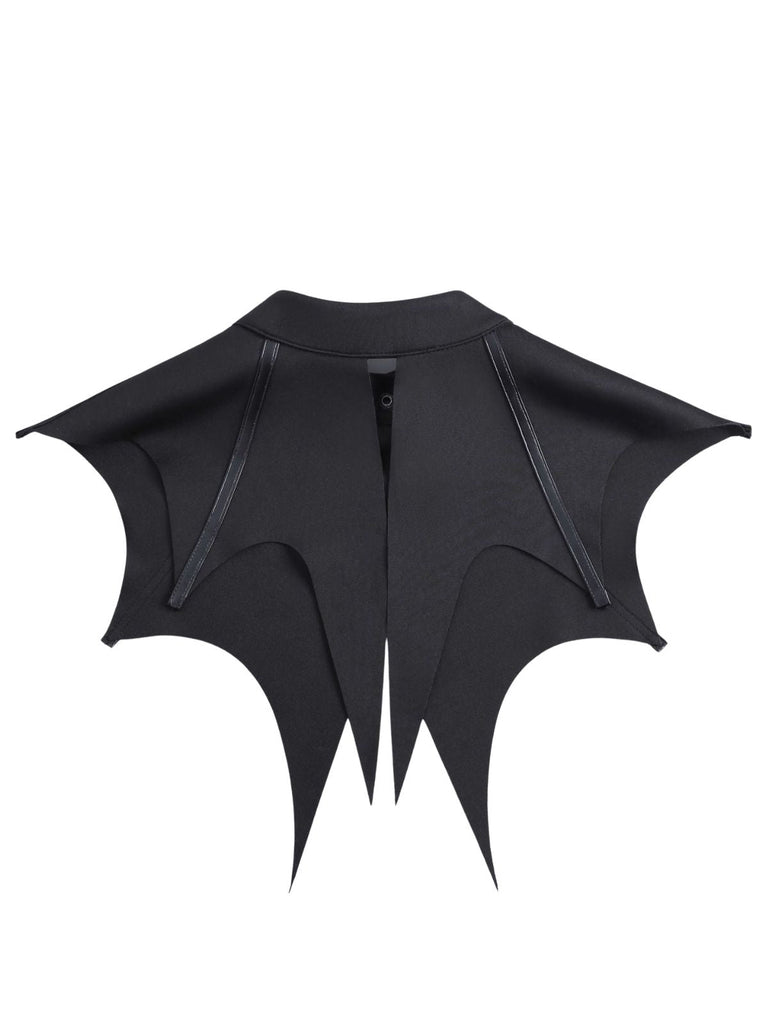 Schwarzer Gothic Kragen mit Fledermausflügeln