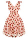 [Vorverkauf] Schwarz 1950er Kirsche Gänseblümchen Netz Swing Kleid