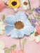 Blassrosa 1960er 3D Blumen Minikleid