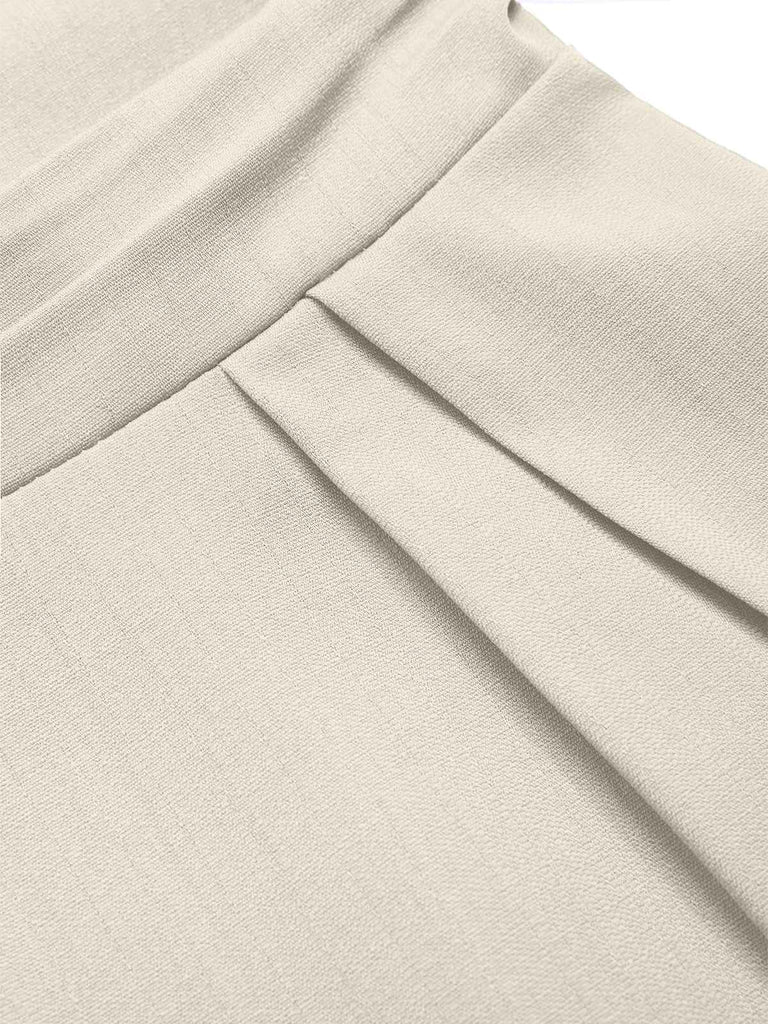 1940er Solide Eine Schulter Hosenträger Lose Weites Bein Jumpsuit