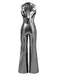 Silber 1970er V-Ausschnitt Halter Pailletten Jumpsuit