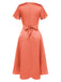 1940er Solide Tief V-Ausschnitt Twisted Satin Kleid