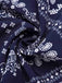[Vorverkauf] Dunkelblau 1940er Paisley Kordelzug Romper