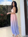 40er Kleid mit Ombre, Neckholder und V-Ausschnitt in Mehrfarbig