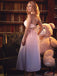 40er Kleid mit Ombre, Neckholder und V-Ausschnitt in Mehrfarbig