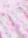 [Vorverkauf] Rosa 1950er Rüschen Schulterfrei Blumen Kleid
