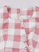 Rosa 1950er Taste Bogen Gingham Plaid Kleid