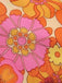 Orange 1960er Hippie Blumen Halfter Top