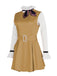 2PCS Khaki 1960er Rüschen Kragen Megan's Kostümset