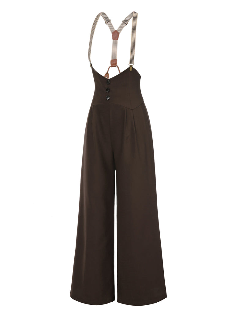 Dunkelblau 1950er Taste Latzhose