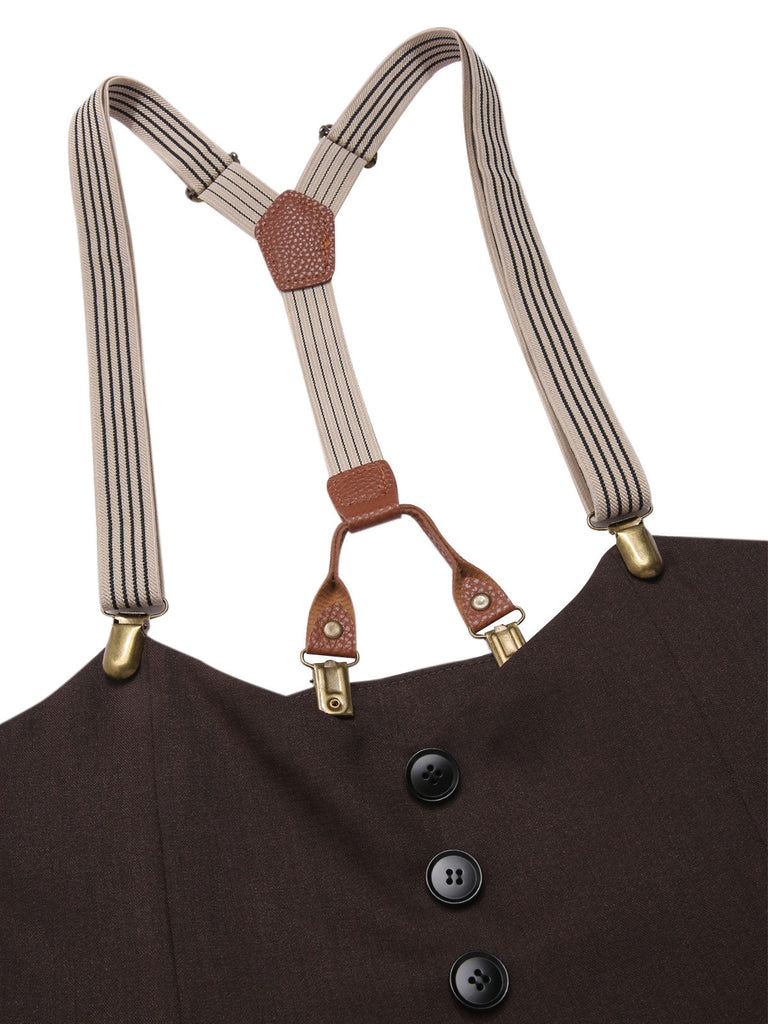 Dunkelblau 1950er Taste Latzhose