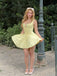 1960er Solide Spitze Träger Schnürung Skater Kleid