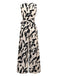 Beige 1930er Chorhemd Blätter Silhouette Jumpsuit
