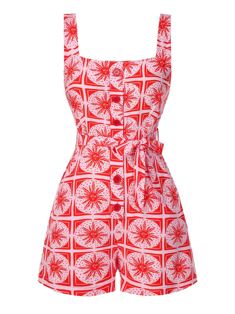 Rose Rosa 1950er Sonnentotem Taste Romper