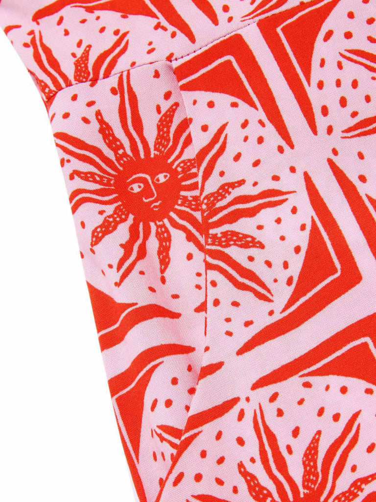 Rose Rosa 1950er Sonnentotem Taste Romper