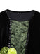 Grün 1950er Der Zauberer von Oz Wicked Witch 3D-Blumen Kleid