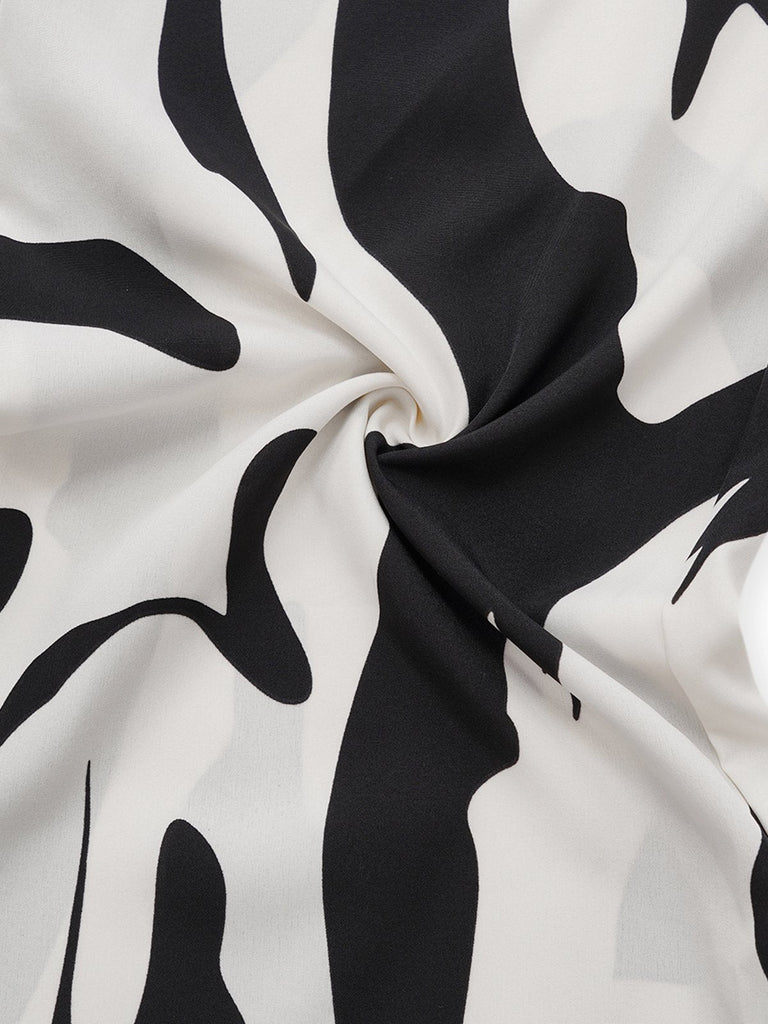 Schwarz & Weiß 1940er Kuhhaut Halter Jumpsuit