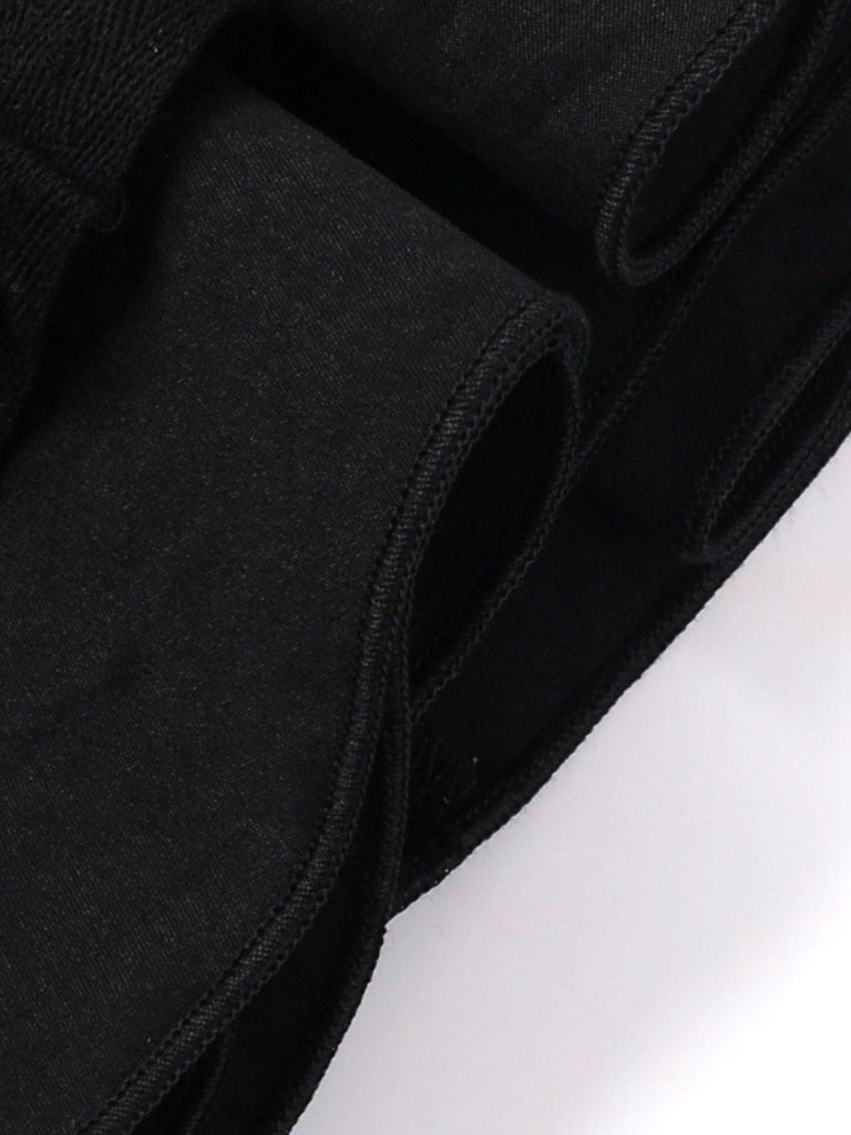 Schwarz 1980er Punk Metall Geschmack Schnürung Rock